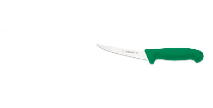 Couteau à désosser courbé Giesser 13 cm semi flex vert