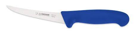 Couteau à désosser courbé Giesser 13 cm semi flex bleu
