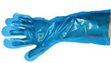 Gants plastique bleu 50 cm (100 pièces)
