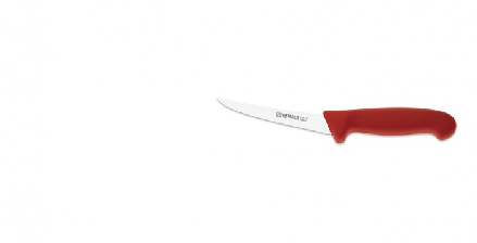 Couteau à désosser courbé Giesser 13 cm semi flex rouge