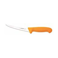 Couteau à désosser courbé Frost 13 cm rigide jaune