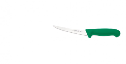Couteau à désosser courbé Giesser 15 cm semi flex vert