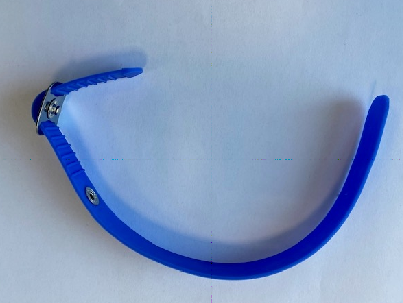 Bracelet plastic long pour gant Niroflex bleu