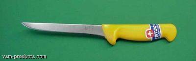 Couteau à désosser droit Swibo 13 cm rigide étroit jaune