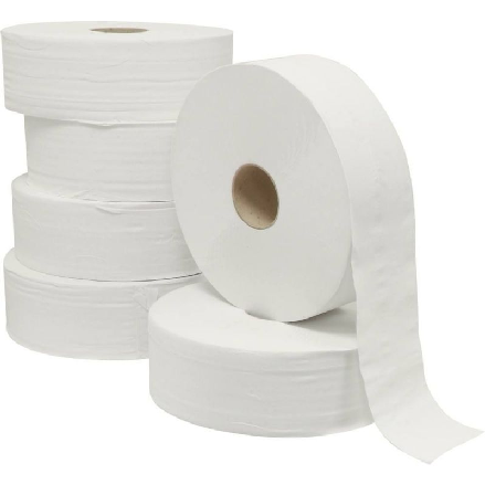 Papier toilette jumbo 2 plis pure cellulose (6 rouleaux)