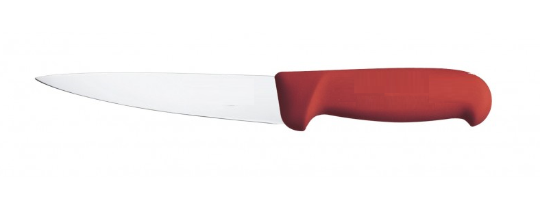 Couteau à saigner droit Loubeln 18 cm rigide rouge
