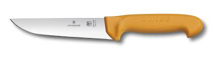 Couteau de boucher Swibo 18 cm rigide large jaune