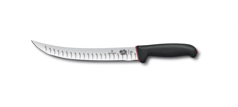 Couteau à parer courbé Victorinox Dual Grip 25 cm rigide noir alvéolé