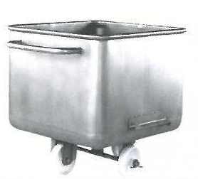 Cuve Inox 300 litres avec roulettes 68x68x95cm