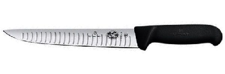 Couteau à parer droit Victorinox 25 cm alvéolé rigide noir