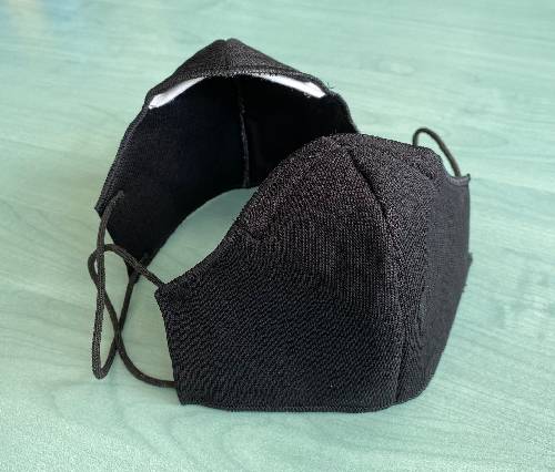 Masque textile noir Avec Filtre Spécial Covid19
