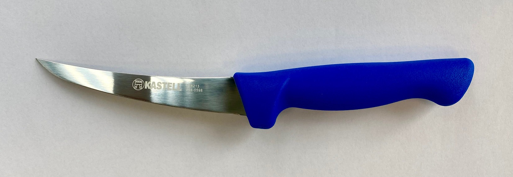 Couteau à désosser courbé Kastell 15 cm rigide Bleu