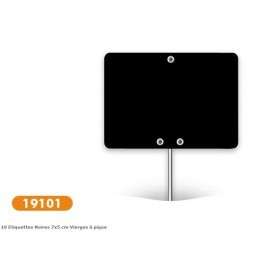 Etiquette Pic/prix Noire 7x10cm (10pcs)