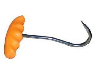 Crochet Inox Poignée ergo orange 17cm